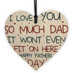 Fathers Day Funny Gift Novelty Wooden Heart Funny Dad Gifts