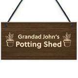 Personalised Potting Shed Sign Hanging Garden Shed Greenhouse