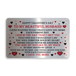 Valentines Day Gift For Husband Wallet Card Insert Husband Gifts