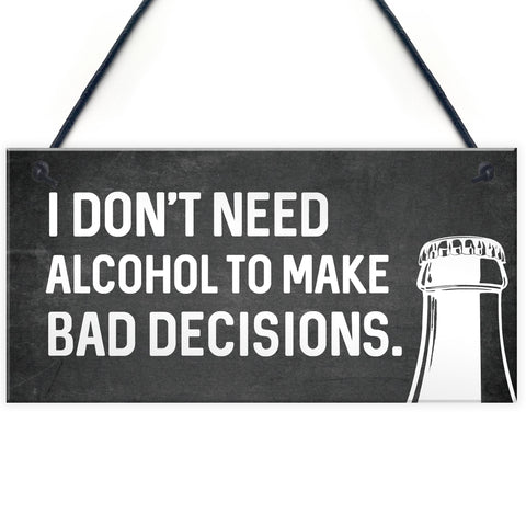 Funny Alcohol Home Bar Sign Novelty Bar Accessories Man Cave