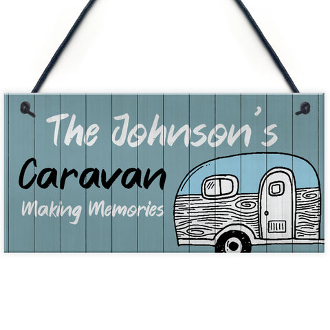 Shabby Chic CARAVAN SIGN Personalised Door Sign Accessories