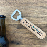 Step Dad Gift For Fathers Day Wooden Bottle Opener Novelty Gift