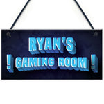 Gaming Room Sign PERSONALISED Man Cave Boys Bedroom Sign