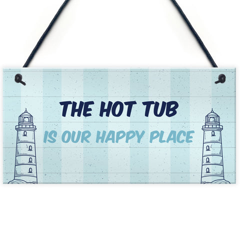 Nautical Theme Hot Tub Sign For Garden Summerhouse Shed