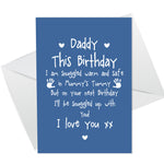 Cute Daddy to Be Birthday Card Love Baby Bump Poem For Daddy