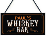 Vintage Style Whiskey Bar Sign PERSONALISED Home Bar Pub