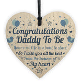 Daddy To Be Gift Wooden Heart Congratulations Gift Baby Shower