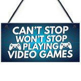 Funny Gamer Gift Hanging Plaque For Boys Bedroom Man Cave Sign