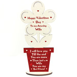 Valentines Day Gift For Wife Best Friend Wooden Flower Gift