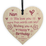 Birthday Gifts For Nan Wooden Heart Sign Nan Grandparent Gifts