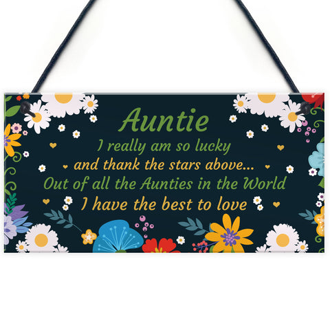 Auntie Gift Hanging Plaque Auntie Birthday Christmas Gifts