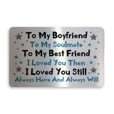 Valentines Day Gift For Boyfriend Novelty METAL Wallet Card