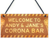 Novelty Corona Bar Sign PERSONALISED Home Bar Pub Sign