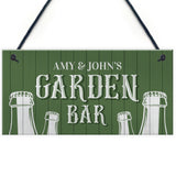 Novelty Garden Bar Sign Personalised Hanging Garden Shed Sign