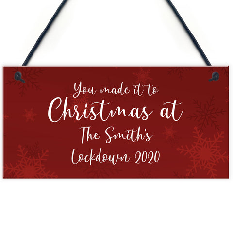 PERSONALISED Christmas At The Sign Family Gift Christmas Decor