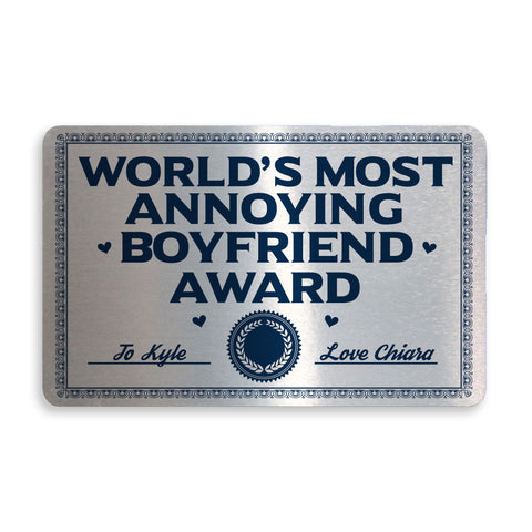 PERSONALISED Funny Wallet Insert For Boyfriend Valentines