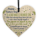 Fathers Day Gift Wooden Heart Fathers Day Card Gift For Dad Gift