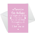 Cute Mummy to Be Birthday Card Love Baby Bump Poem For Mum