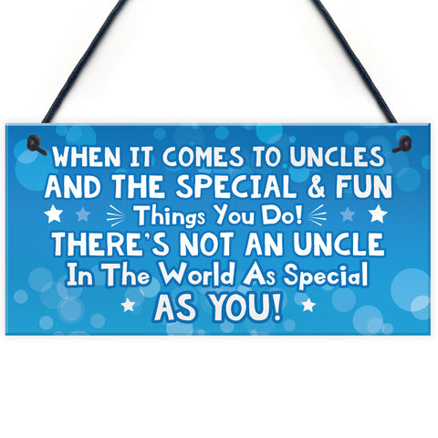 Uncle Keepsake Gifts Novelty Hanging Plaque Christmas Birthday G