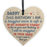 Daddy To Be Birthday Gift From Bump Wooden Heart Newborn Baby