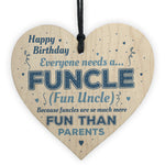 Happy Birthday Uncle Gift Wooden Heart Plaque Thank You Gifts