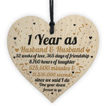 1st Wedding Anniversary Gift For Husband Wood Heart Husband Gift