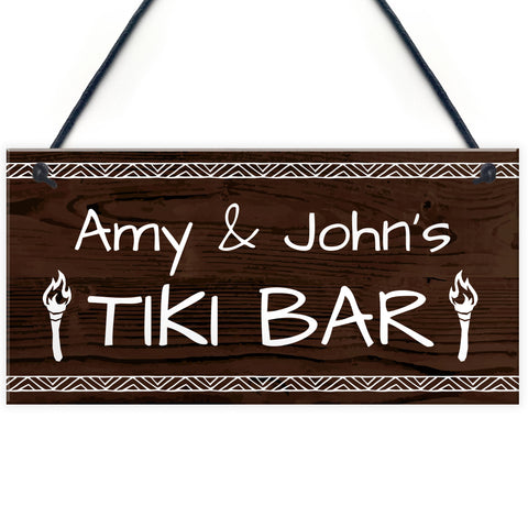 Personalised Tiki Bar Sign For Home Bar Novelty Bar Signs Gifts