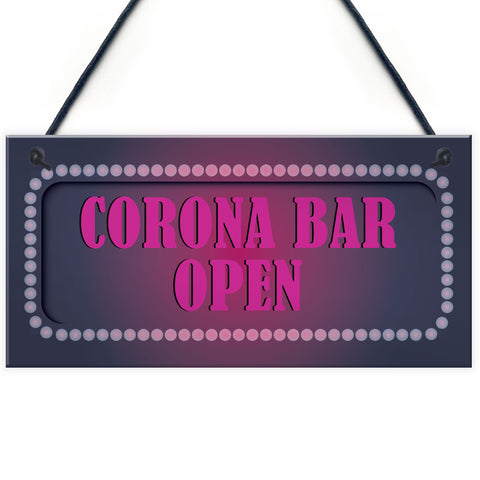 CORONA BAR OPEN Sign Neon Effect Home Bar Pub Man Cave Sign