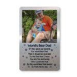 Personalised Fathers Day Birthday Gift For Dad Photo Wallet Card