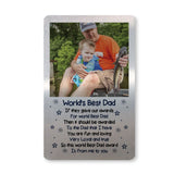 Personalised Fathers Day Birthday Gift For Dad Photo Wallet Card