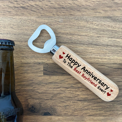 Novelty Anniversary Gift For Boyfriend Wooden Bottle Opener Gift