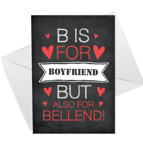 Funny Anniversary Valentines Day Card For Boyfriend Rude Card