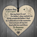 Wonderful Father Hanging Wooden Heart FATHERS DAY Memorial Sign