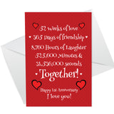 Novelty 1st Anniversary Card For Boyfriend Girlfriend Husband