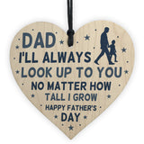 Fathers Day Gift Idea Wooden Heart Sign Gift For Dad Novelty