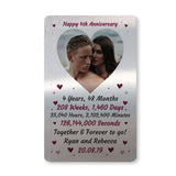 Special 4th Anniversary Gift Husband Wife Personalised Insert