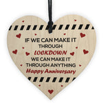 Anniversary Wood Heart Gift Funny Post Lockdown Gift For Him