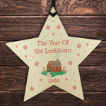 Wooden Star Christmas Tree Decoration Year Of The Lockdown Gift