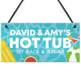 PERSONALISED Novelty Hot Tub Party Sign Garden Accessories