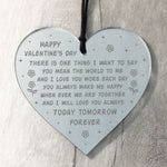 Valentines Day Gift Engraved Heart For Husband Wife Boyfriend