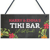 Tiki Bar Sign Personalised Garden Shed Home Bar Sign Alcohol