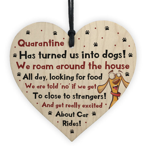 Quarantine 2020 Gifts Funny Christmas Gift Wooden Heart Gift