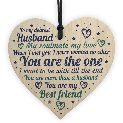 Handmade Anniversary Relationship Gift For Husband Wooden Heart