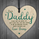 Father's Day From Bump Gift Heart Dad To Be Daddy Card Baby Son