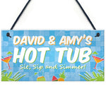 Personalised Hot Tub Sign Accessories Novelty Garden Plaque Shed