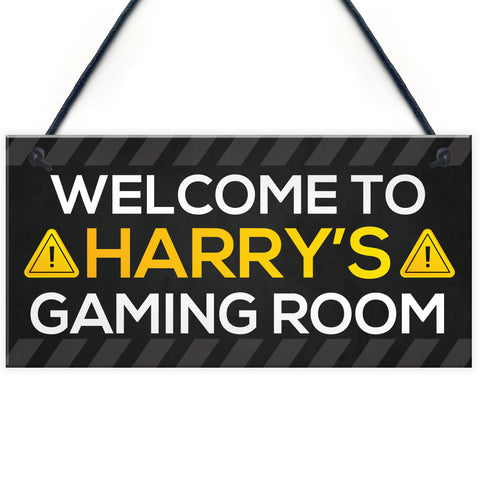 Personalised Gaming Room Sign For Son Dad Brother Bedroom