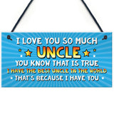 Uncle Gift Hanging Sign Cute Gift For Uncle From Niece Nephew