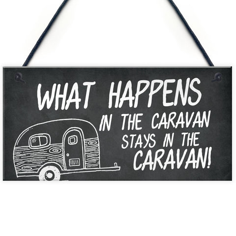 Novelty Caravan Sign Hanging Home Decor Plaque For Caravan