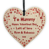 Valentines Day Gift For Mummy Wood Heart Personalised Gift