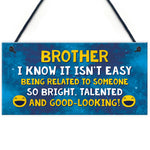 Funny Brother Plaque Birthday Christmas Gift For Brother